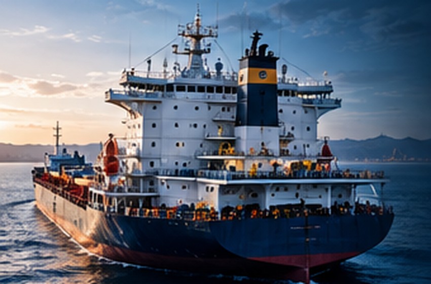 Commercial vessel at sea